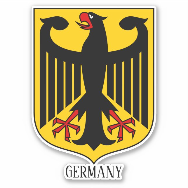 Germany National Coat Of Arms Patriotic Sticker (Front)