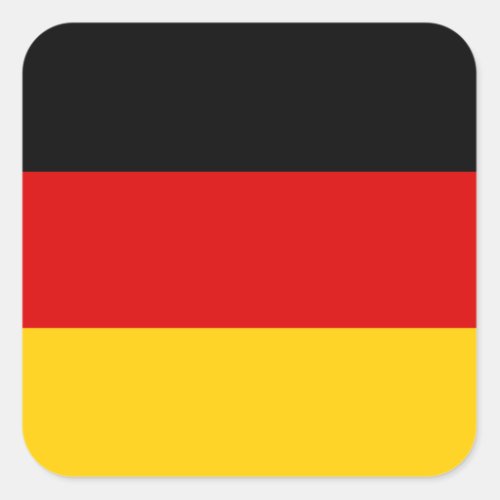 Germany National World Flag Square Sticker
