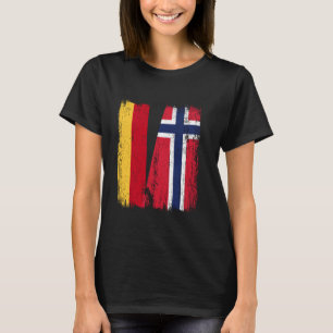 Germany Norway Half Flag German Norwegian Ancestry T-Shirt