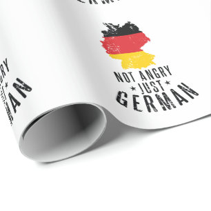 Germany Not Angry Just German Wrapping Paper