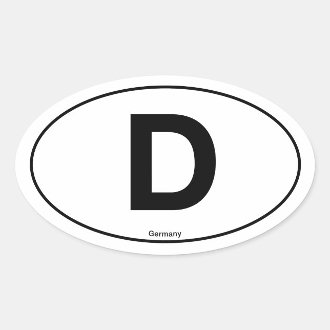 Germany Oval Oval Sticker (Front)