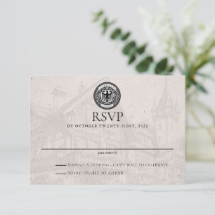 Germany Passport Wedding RSVP Card