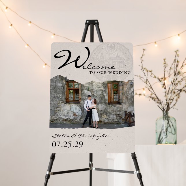 Germany Passport Wedding Welcome Sign (In Situ (Stand))