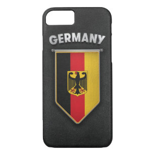 Germany Pennant with high quality leather look iPhone 8/7 Case