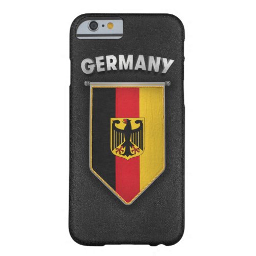 Germany Pennant with high quality leather look Barely There iPhone 6 Case