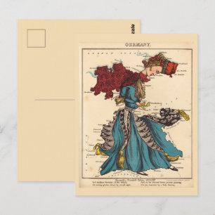 Germany Pictorial maps Vintage Postcard