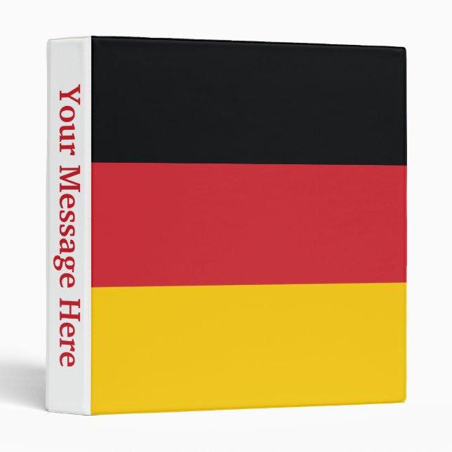 Germany Plain Flag 3 Ring Binder (Front/Spine)