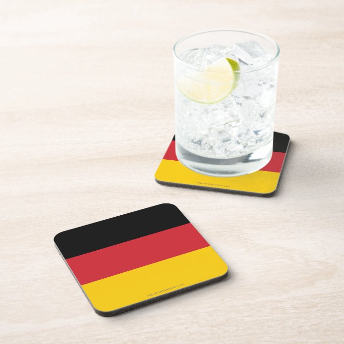 Germany Plain Flag Drink Coasters