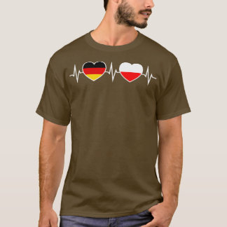 Germany Poland Heartbeat T-Shirt