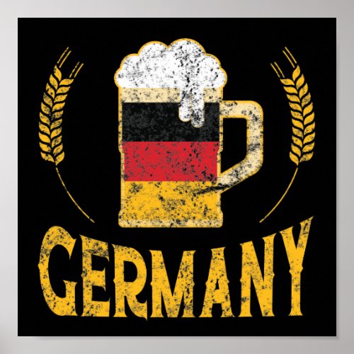Germany Pride German Flag Beer Lover Oktoberfest Poster