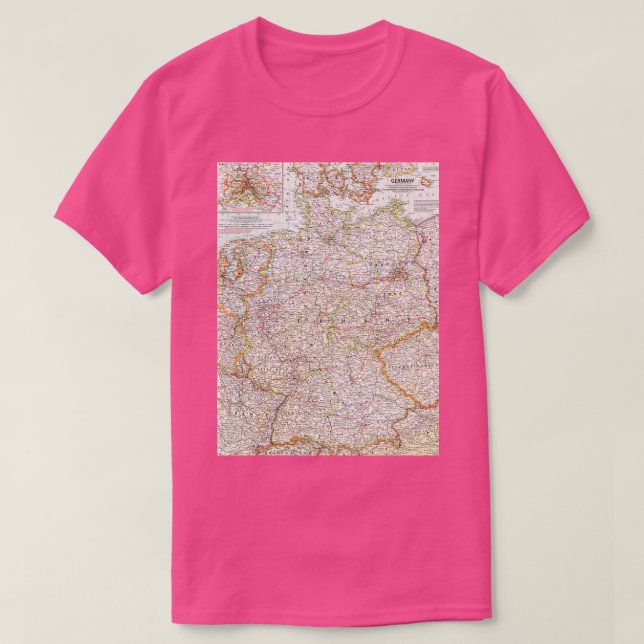 Germany railway map 16k T-Shirt (Design Front)