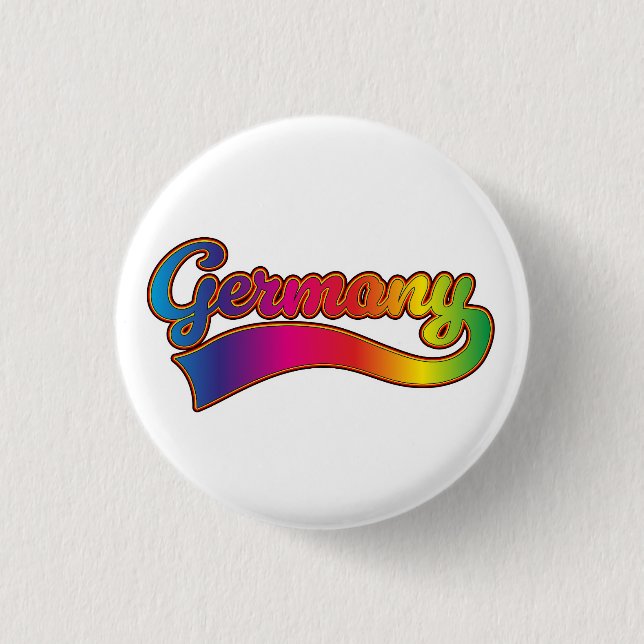 Germany Rainbow logo Button (Front)