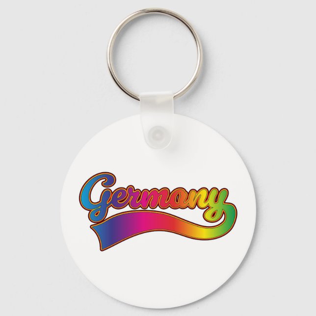 Germany Rainbow logo Keychain (Front)