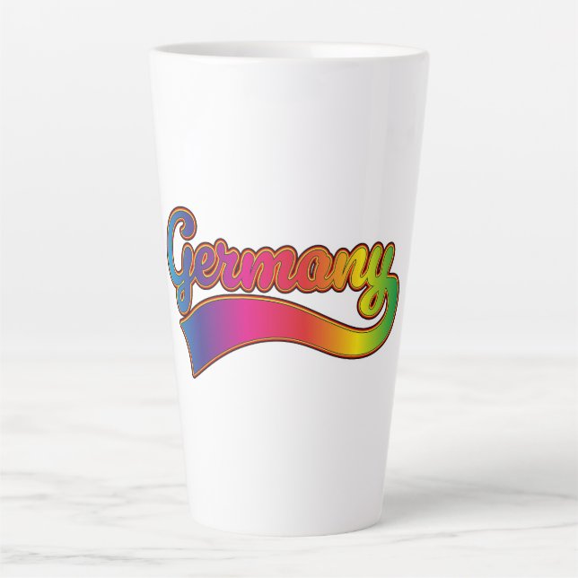 Germany Rainbow logo Latte Mug (Front)