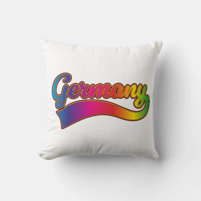 Germany Rainbow logo Throw Pillow (Front)