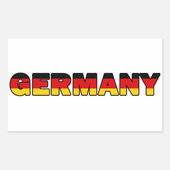 Germany Rectangular Sticker (Front)