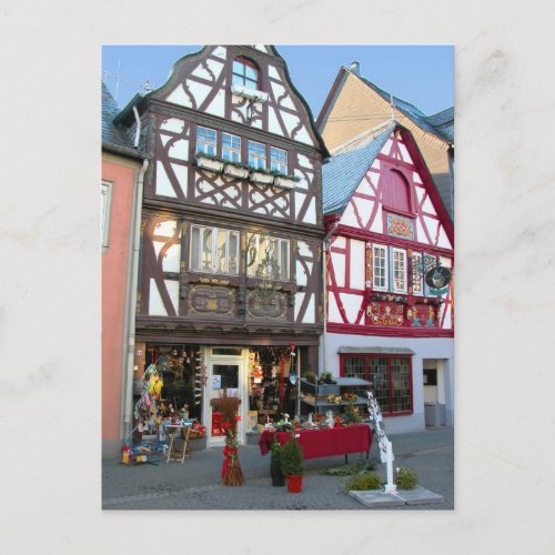 Germany Rhineland Rhens halftimbered houses 7 Postcard