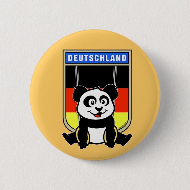 Germany Rings Panda Button (Front)