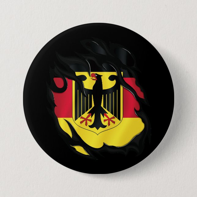 Germany Ripped Flag Button (Front)