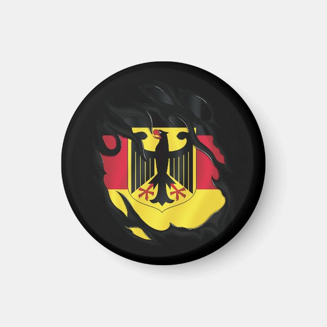 Germany Ripped Flag Magnet (Front)