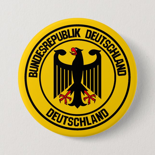 Germany Round Emblem Button (Front)