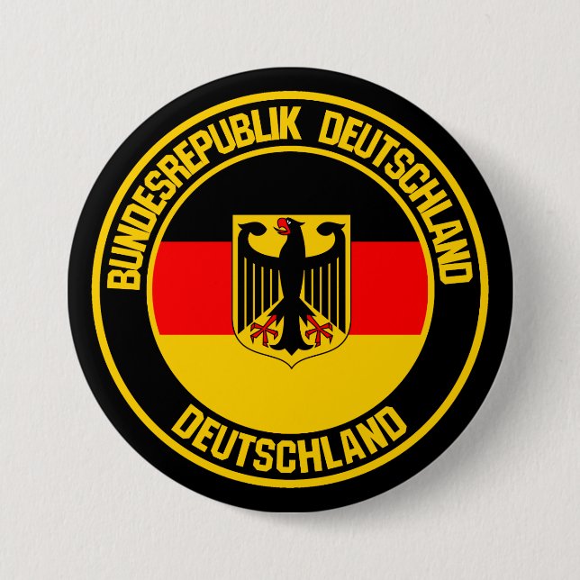 Germany Round Emblem Button (Front)