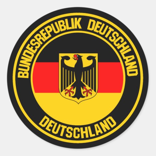 Germany Round Emblem Classic Round Sticker