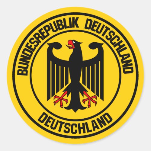 Germany Round Emblem Classic Round Sticker