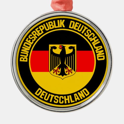Germany Round Emblem Metal Ornament