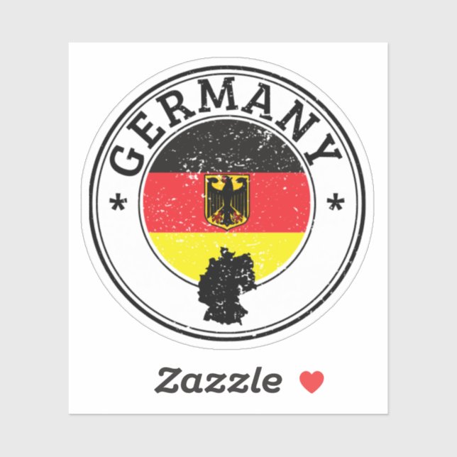 Germany Seal Sticker Round Flag For Laptop Book... (Sheet)