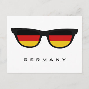 Germany Shades custom text & color postcard