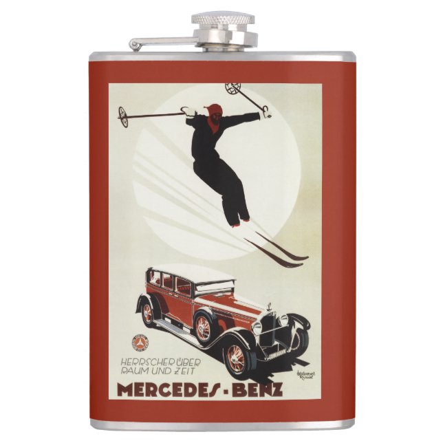 Germany - Skier Jumping Flask (Front)