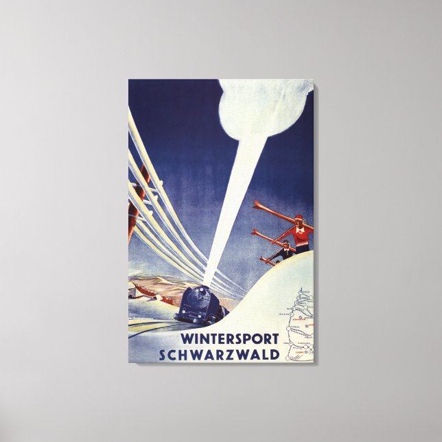 Germany - Skiing in the Black Forest Canvas Print (Front)
