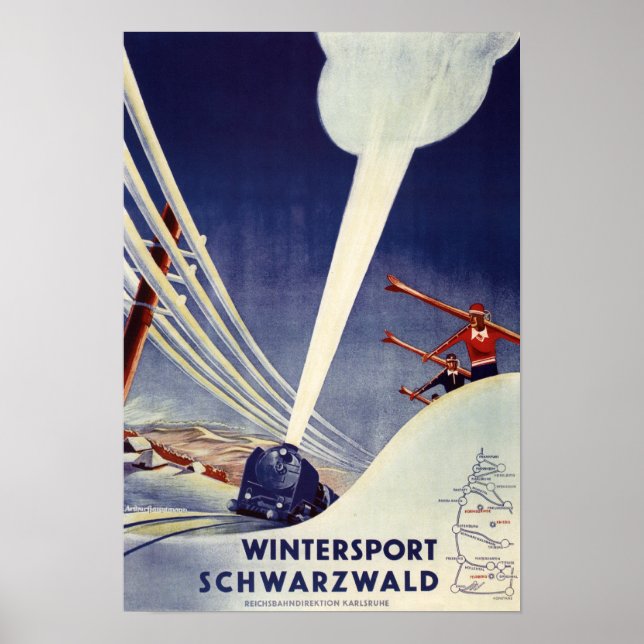 Germany - Skiing in the Black Forest Poster (Front)