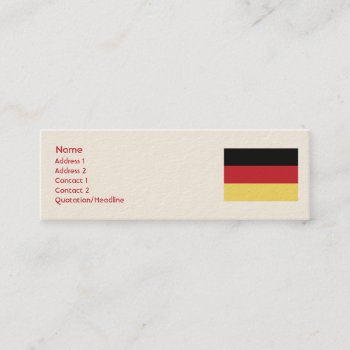 Germany - Skinny Mini Business Card by ZazzleProfileCards at Zazzle