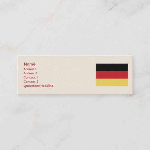Germany - Skinny Business Cards