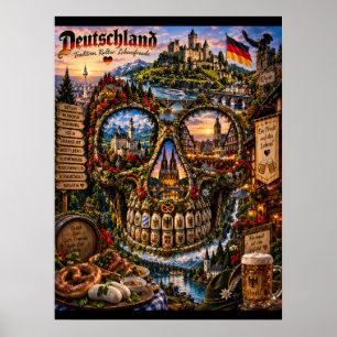 Germany Skull Art Print   State of Mind