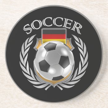 Germany Soccer 2016 Fan Gear Sandstone Coaster by casi_reisi at Zazzle