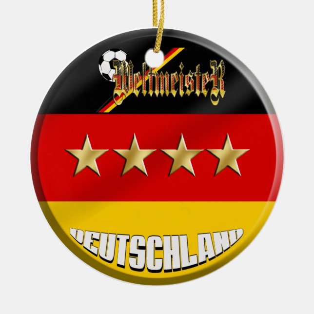 Germany Soccer Ceramic Ornament (Front)