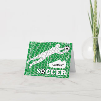 Germany Soccer Field Shoes Goal Greeting Card