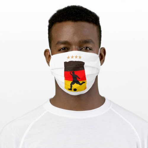 Germany Soccer Football Fan Shirt German Flag Adult Cloth Face Mask