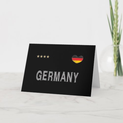Germany Soccer Football Fan Shirt Heart Card