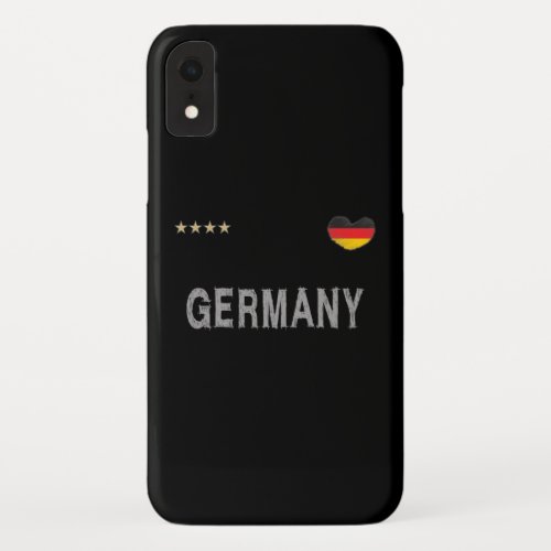 Germany Soccer Football Fan Shirt Heart iPhone XR Case