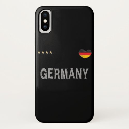 Germany Soccer Football Fan Shirt Heart iPhone XS Case