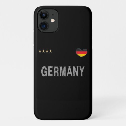 Germany Soccer Football Fan Shirt Heart iPhone 11 Case