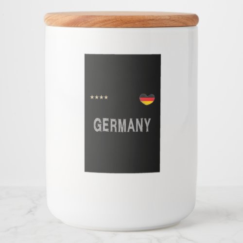 Germany Soccer Football Fan Shirt Heart Food Label