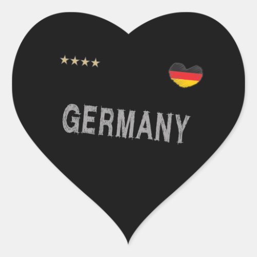 Germany Soccer Football Fan Shirt Heart Heart Sticker