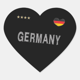 Germany Soccer Football Fan Shirt Heart Heart Sticker