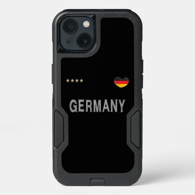 Germany Soccer Football Fan Shirt Heart Otterbox iPhone Case (Back)
