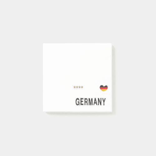 Germany Soccer Football Fan Shirt Heart Post_it Notes